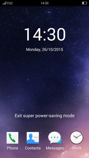 To turn off Super Power saving, select Exit super power-saving mode