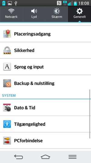 Vælg Backup & nulstilling