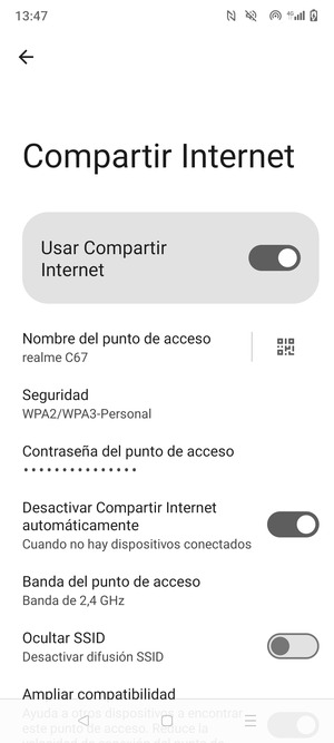 El teléfono ha sido configurado para su uso como módem