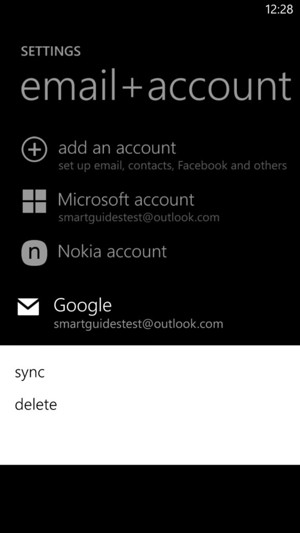 Press and hold your Google account and select sync