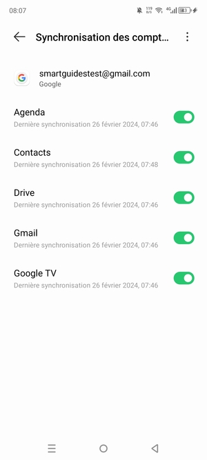 Sélectionnez le bouton du Menu