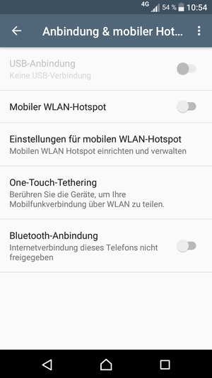 Wählen Sie Einstellungen für mobilen WLAN-Hotspot