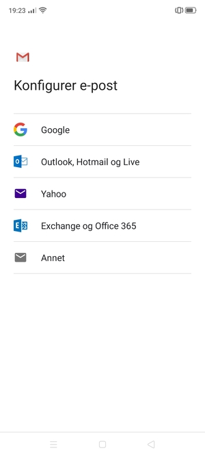 Velg Outlook, Hotmail og Live