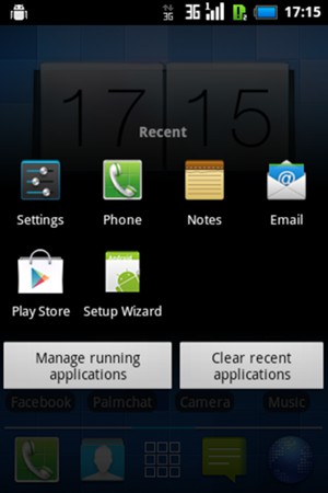 Select Clear recent applications to close all running apps