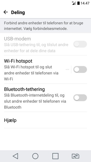 Vælg Wi-Fi hotspot