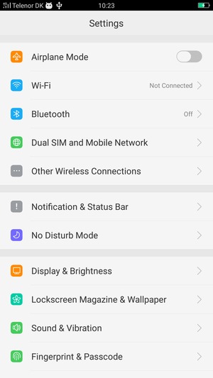 Select Dual SIM and Mobile Network