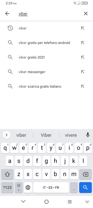 Inserisci il nome dell'app e seleziona Ricerca