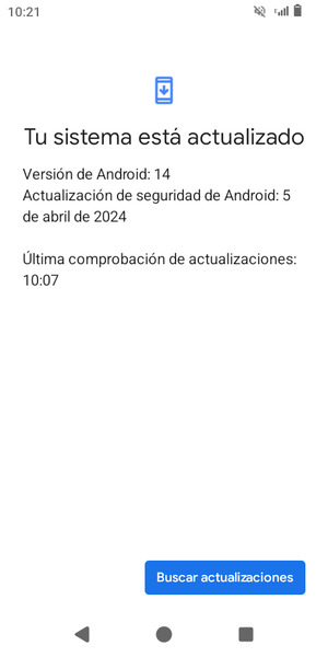 Si su teléfono está actualizado, verá la siguiente pantalla