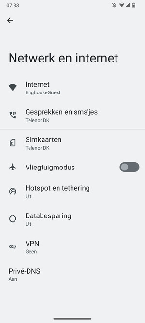 Selecteer Hotspot en tethering