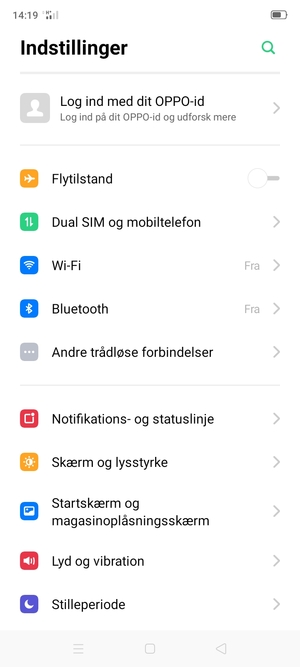 Vælg Dual SIM og mobiltelefon