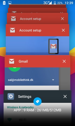 Select the Delete icon to close all running apps
