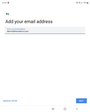 Enter your email address and  select NEXT