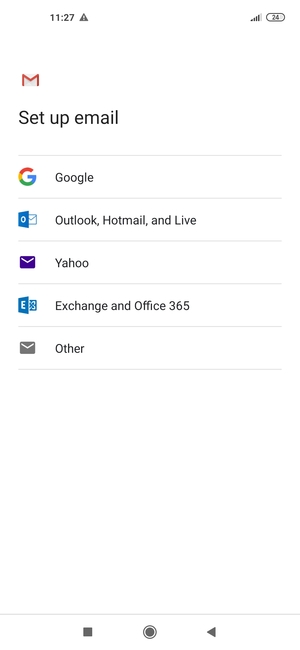 Select  Outlook, Hotmail, and Live