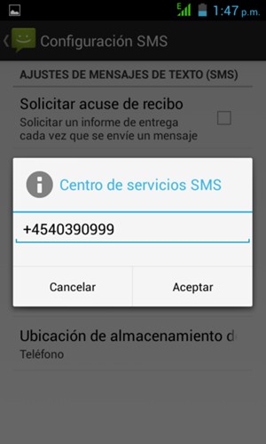 configuracion para enviar mensajes de texto movistar