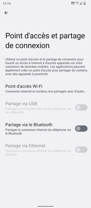 Sélectionnez Point d'accès Wi-Fi