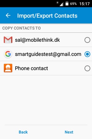 Select your Google account and select Next