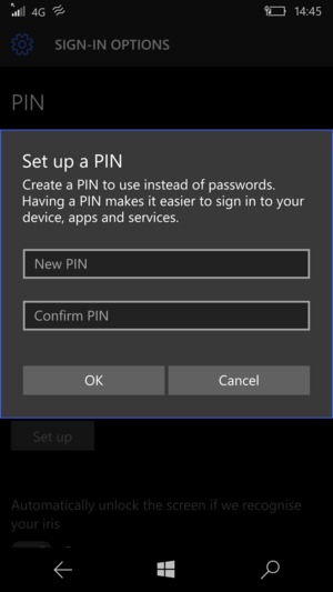 Enter your New PIN twice and select OK