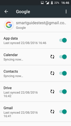 Your contacts from Google will now be synced to your DL1