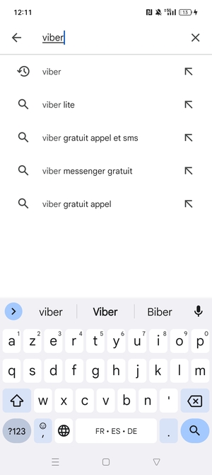 Saisissez le nom de l'appli et sélectionnez Rechercher