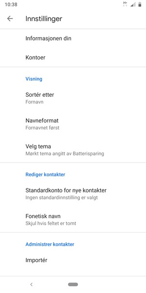 Bla til og velg Importér