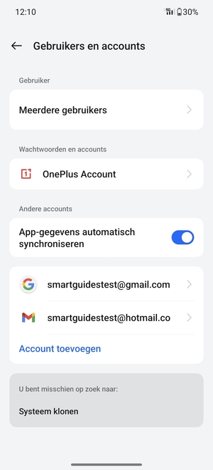 Selecteer uw Google-account