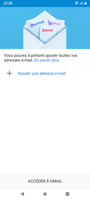 Sélectionnez Ajouter une adresse e-mail