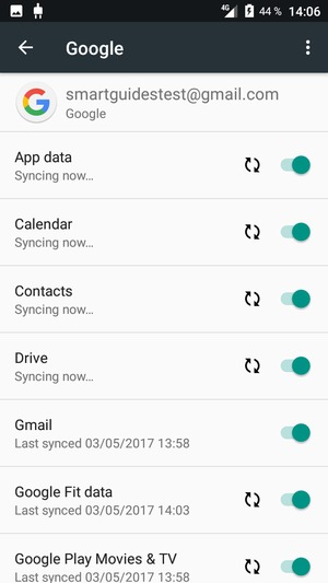 Your contacts from Google will now be synced to your Doro