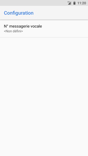 Sélectionnez Nº messagerie vocale