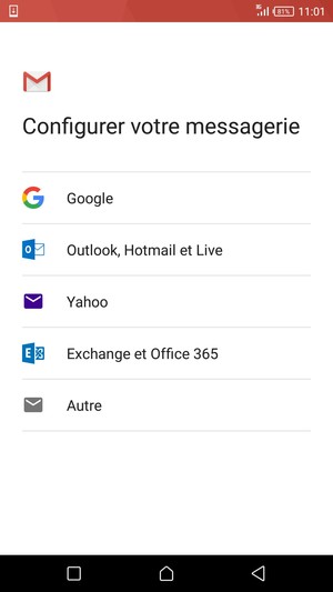 Sélectionnez Exchange et Office 365