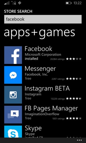 windows phone facebook beta app