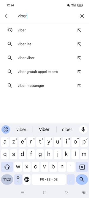 Saisissez le nom de l'appli et sélectionnez Rechercher