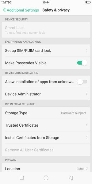 Select Set up SIM/RUIM card lock