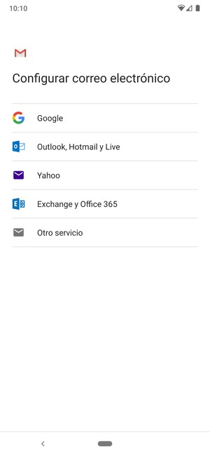 Seleccione Exchange y Office 365