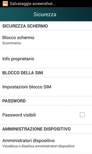 Seleziona Impostazioni blocco SIM