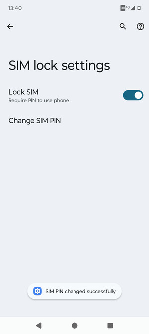 Your SIM PIN has been changed