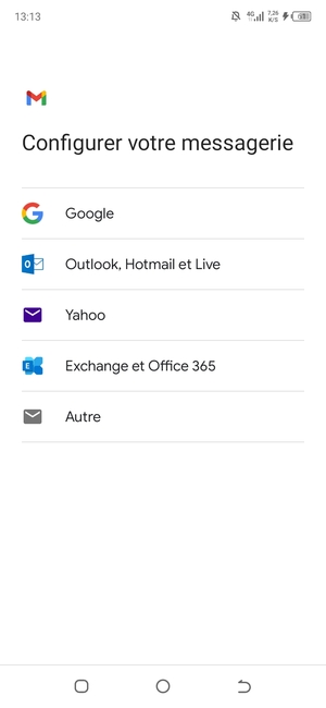 Sélectionnez Outlook, Hotmail et Live