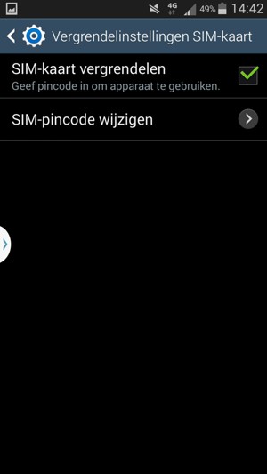 Selecteer SIM-pincode wijzigen