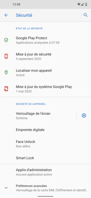 Votre téléphone est maintenant sécurisé par un écran de verrouillage