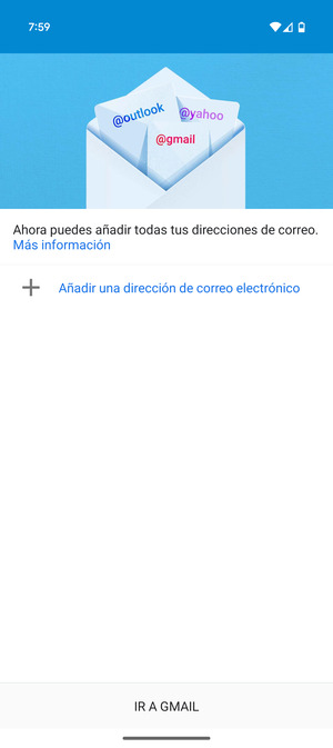 Seleccione Añadir una dirección de correo electrónico