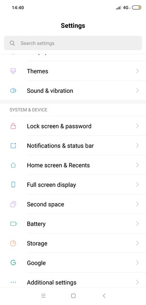 To activate your screen lock, go to the Settings menu and select Lock screen & password