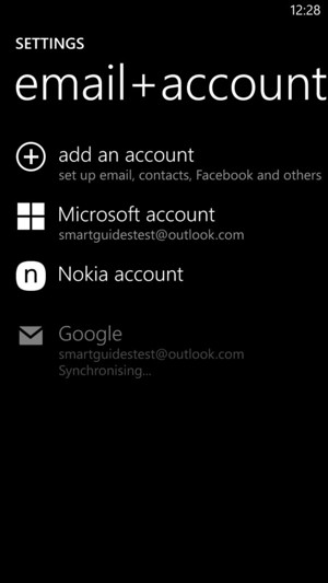 Your contacts from Google will now be synced to your Lumia.