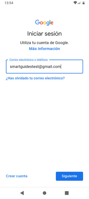 Introduzca su dirección de correo electrónico y seleccione Siguiente