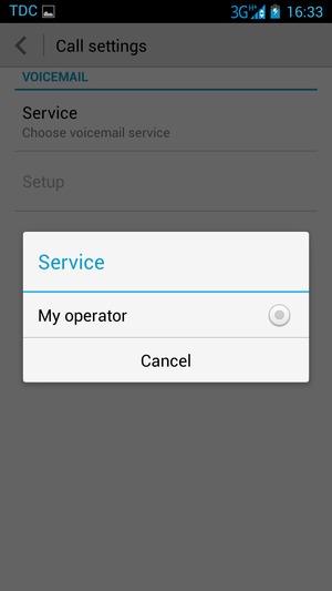 Select My operator / My carrier