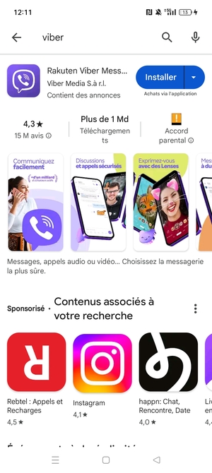 Sélectionnez l'appli