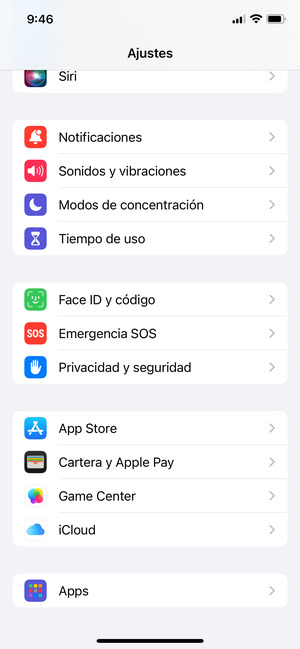 Desplácese y seleccione Apps