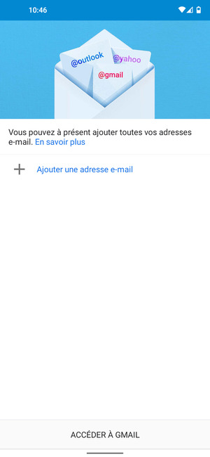 Sélectionnez Ajouter une adresse e-mail