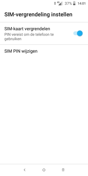 Selecteer  SIM PIN wijzigen