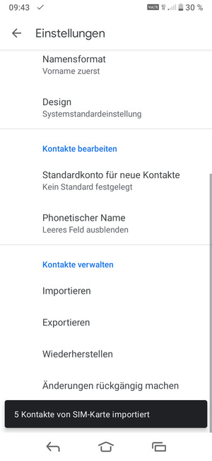 Ihre Kontakte werden in Ihrem Google Konto gespeichert und auf Ihrem Handy gespeichert, wenn Google das nächste Mal synchronisiert wird.