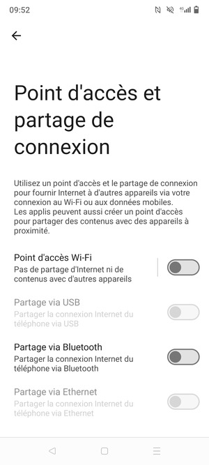 Sélectionnez Point d'accès Wi-Fi