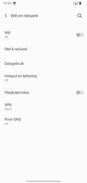 Selecteer SIM & netwerk